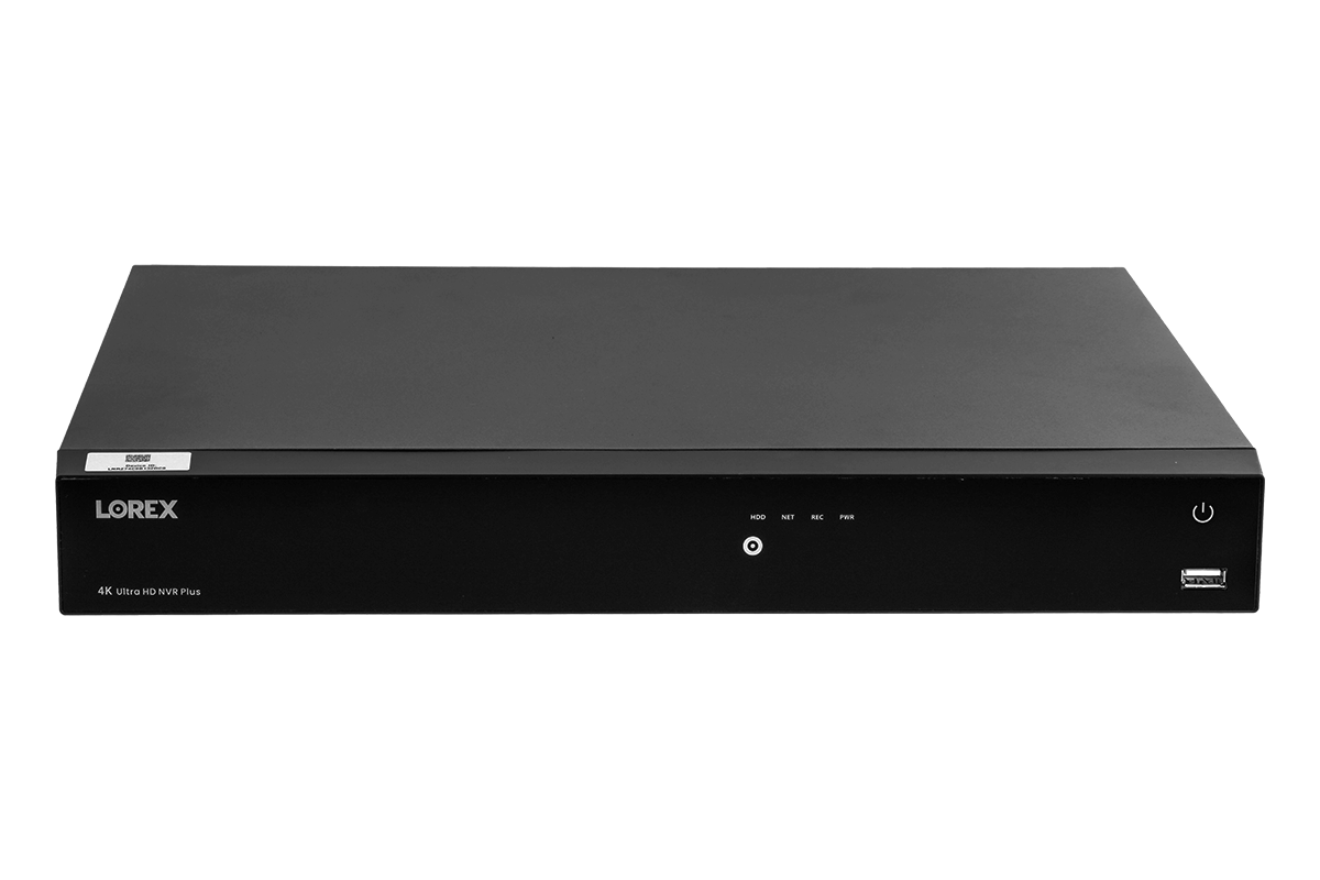 Grabador de video en red Lorex 4K de 16 canales y 3 TB con detección de movimiento inteligente, control de voz y funciones de fusión