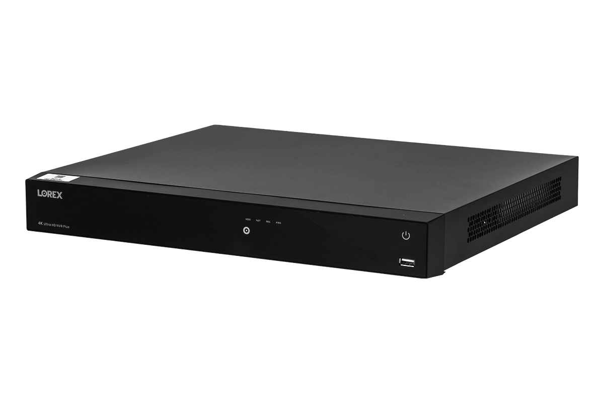Grabador de video en red Lorex 4K de 16 canales y 3 TB con detección de movimiento inteligente, control de voz y funciones de fusión