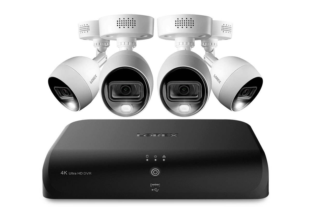 Lorex 4K 8-channel 1TB Wired DVR System with 4 Cameras