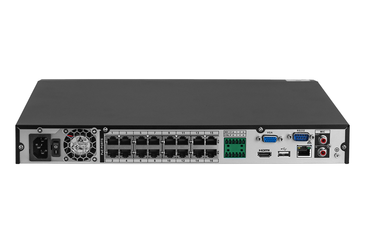 Grabador de video en red Lorex 4K de 16 canales y 3 TB con detección de movimiento inteligente, control de voz y funciones de fusión